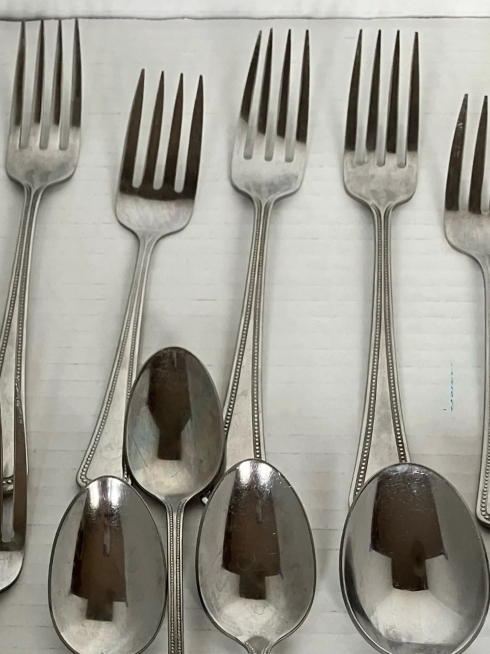 Oneida craft‎ Stainless Steel Flatware Set - Polished Silverware Set  46 pieces